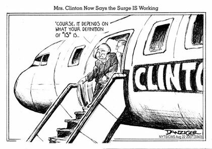 hillary supports surge