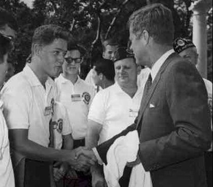 JFK, Clinton Handshake