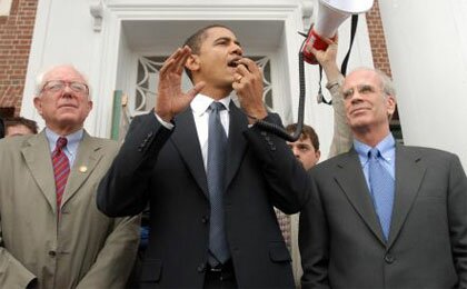 Obama, Sanders, Welch, Bullhorn