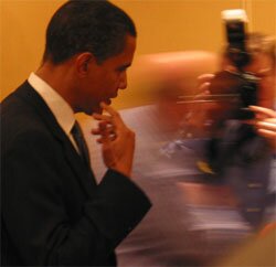 obama, pensive